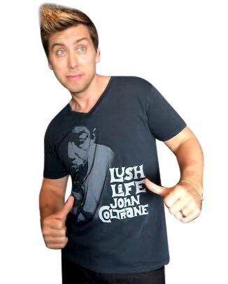 NSYNC's Lance Bass sporting the John Coltrane Lush Life Musical T