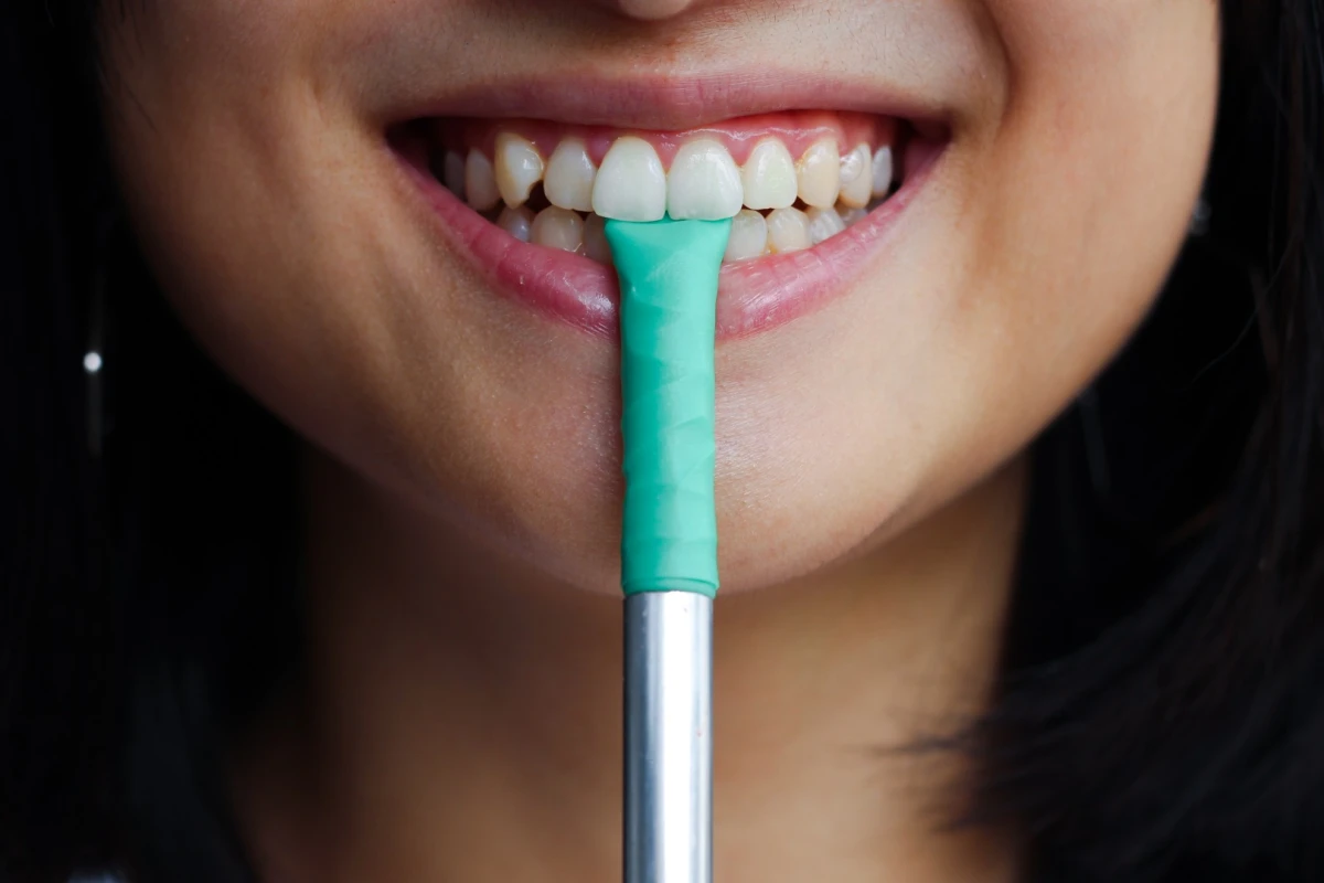 The Chew straw is a reusable straw with a silicone "chewable" tip