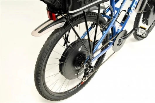 Rear wheel mounted hub motor
