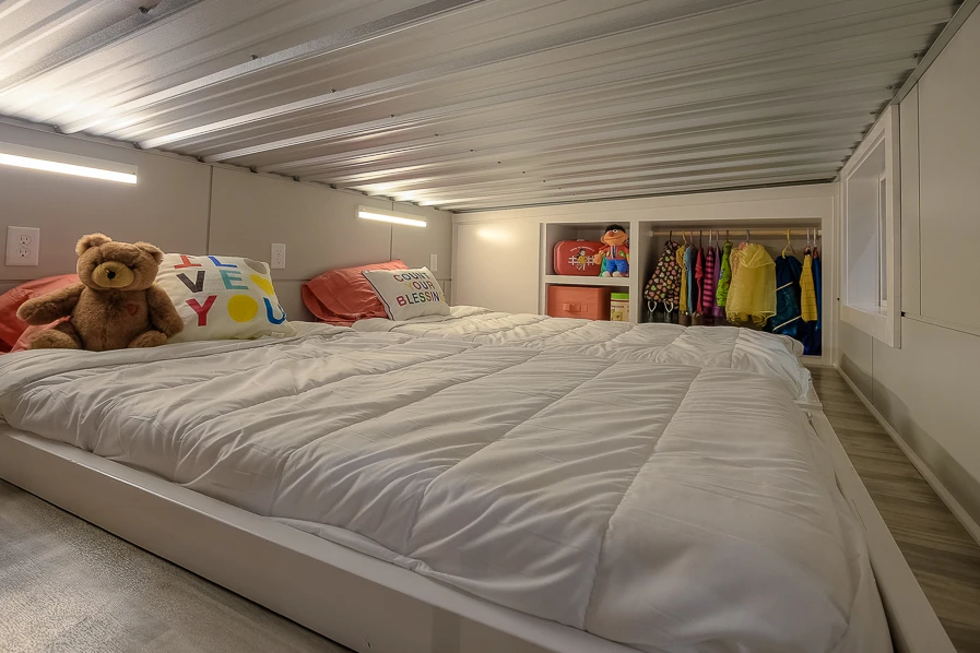 The loft bedroom