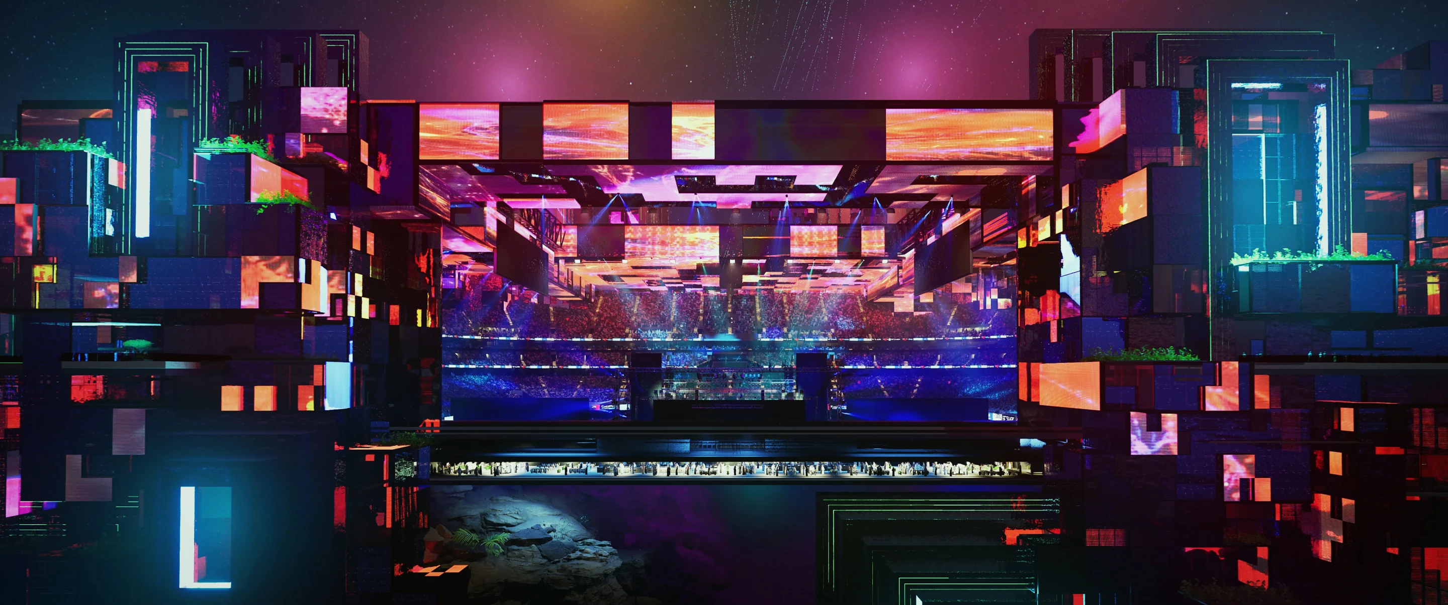 The Prince Mohammed Bin Salman Stadium will feature a high-tech LED wall, showcasing live event broadcasts, high-definition films and laser shows