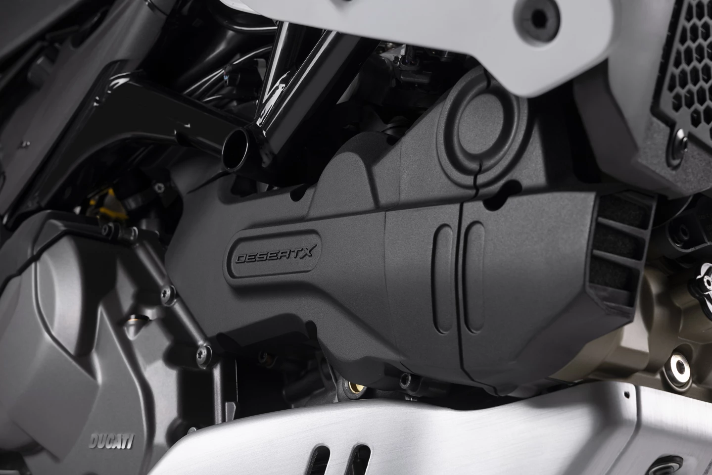 The V-twin Testastretta engine is versatile derivative of a mighty Ducati superbike powerplant, transformed for use on a wide variety of everyday bikes, from the Monster to the 2022 DesertX