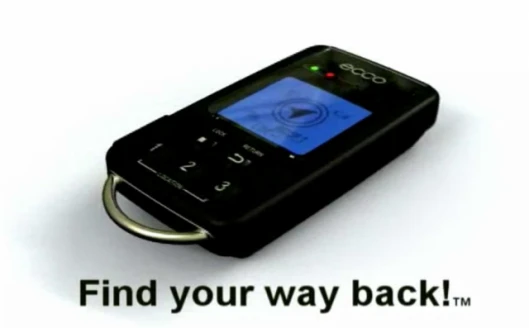The ECCO keyring GPS locator will help you find your way home, wherever in the world you might be