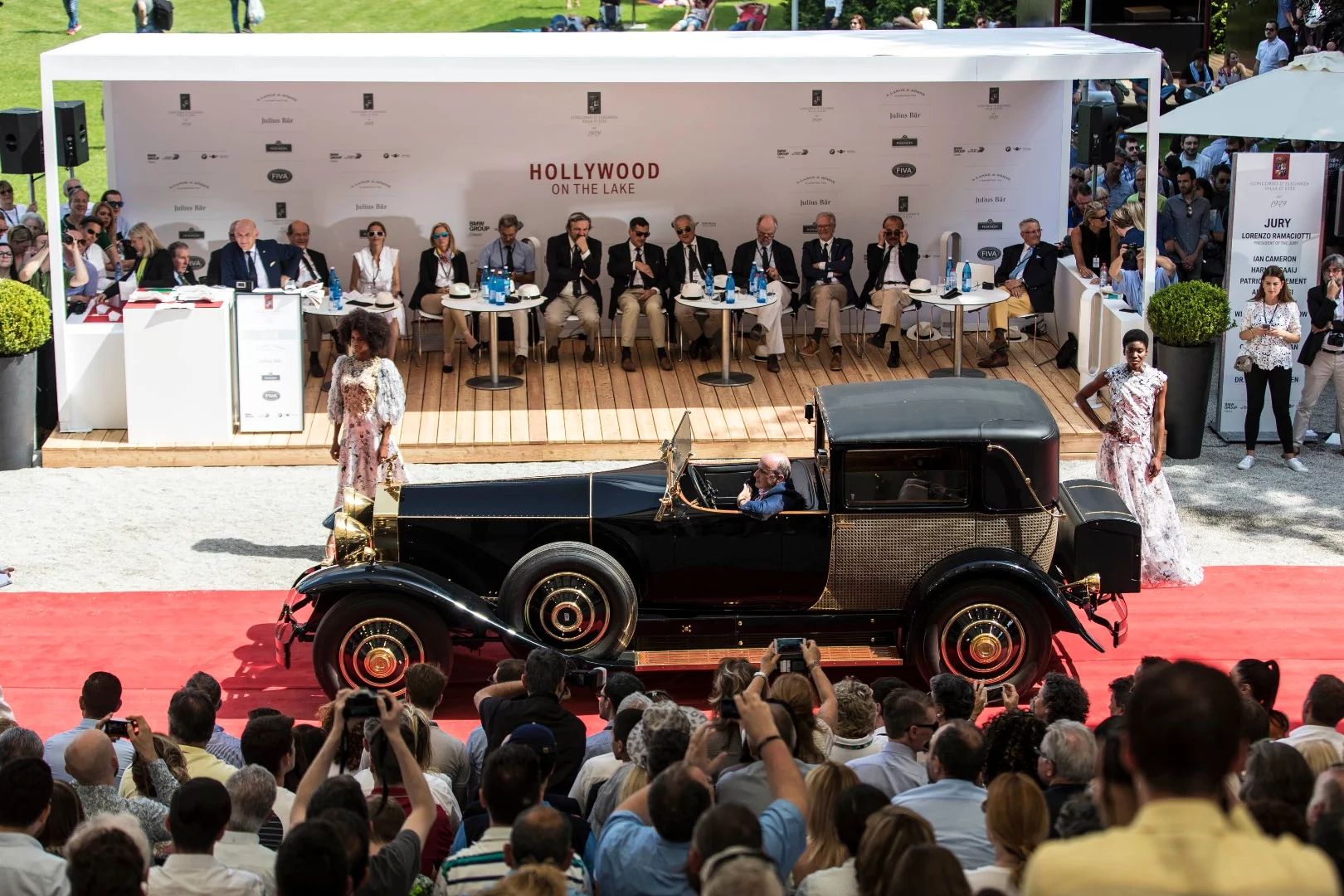 Proof that you don't require a King's Ransom to play with the big boys at Villa d'Este is this 89-year-old Phantom Brougham de Ville by Brewster & Company. One of only 10 bodied by Brewster, the Phantom I is the epitome of opulence with gold-plated exterior trim, the original exterior cane work and sumptuous everything.