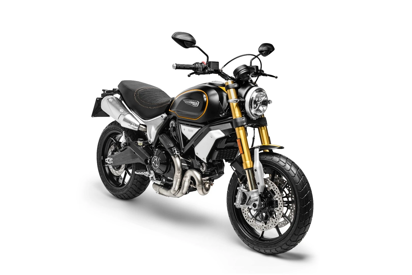 The Sport is the higher-spec version of the 2018 Ducati Scrambler 1100