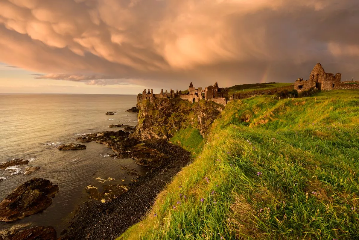 Shortlisted - Dunluce Castle. "The iconic Dunluce Castle is situated on the north Antrim coast of Northern Ireland. The first castle was built here in the 13th century by Richard Og De Burgh 2nd Earl of Ulster."