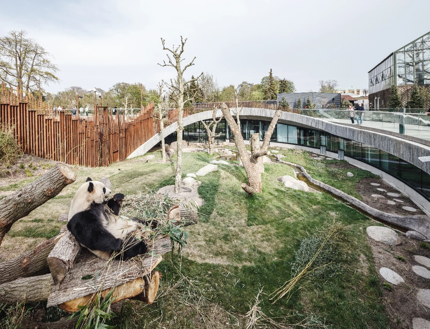 Panda House's yin and yang shape is designed to keep the pandas totally separate