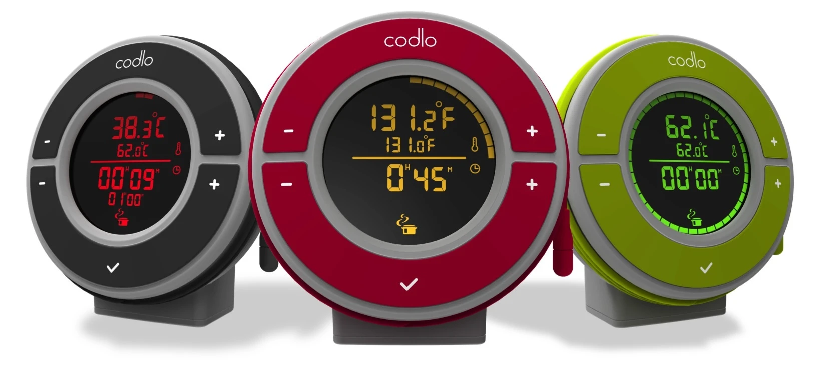 Utilizing the electronic interface, users set cooking times and temperatures