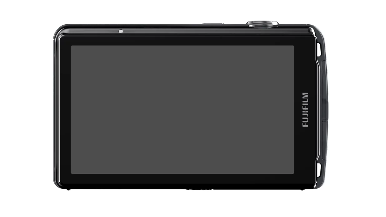 Fujifilm FinePix Z700 digital camera with touch screen interface (rear view)