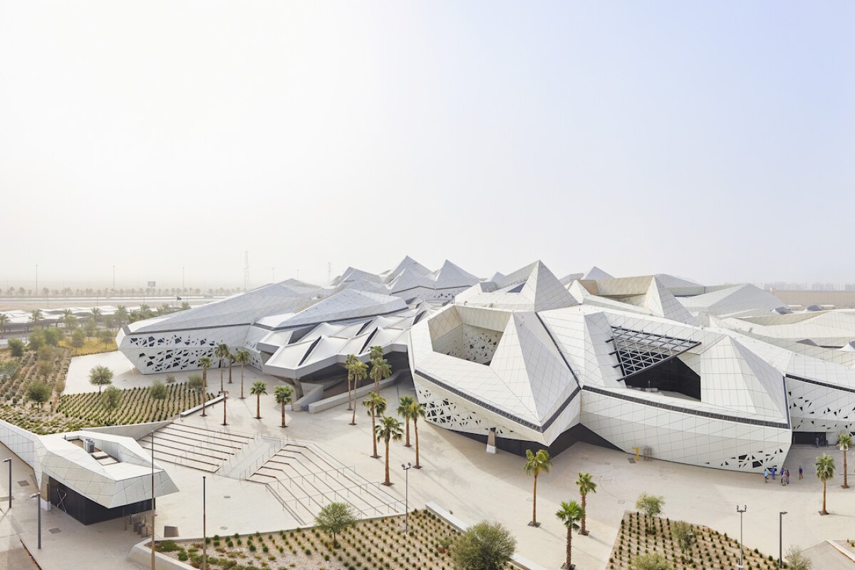 KAPSARC is Zaha Hadid Architects' first project to be awarded LEED Platinum (a leading green building standard)