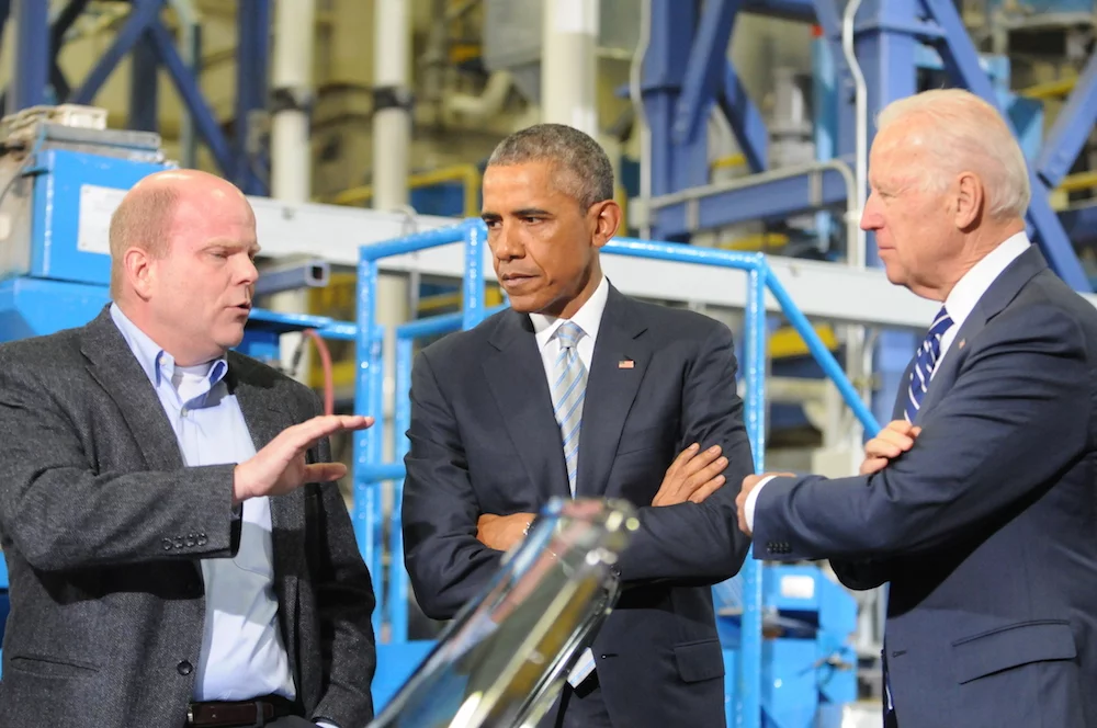 President Obama and Vice President Biden with the ORNL Shelby Cobra