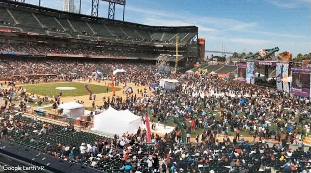 With plenty of places to explore, Google has a couple of suggestions to get started, including San Francisco's AT&T Park