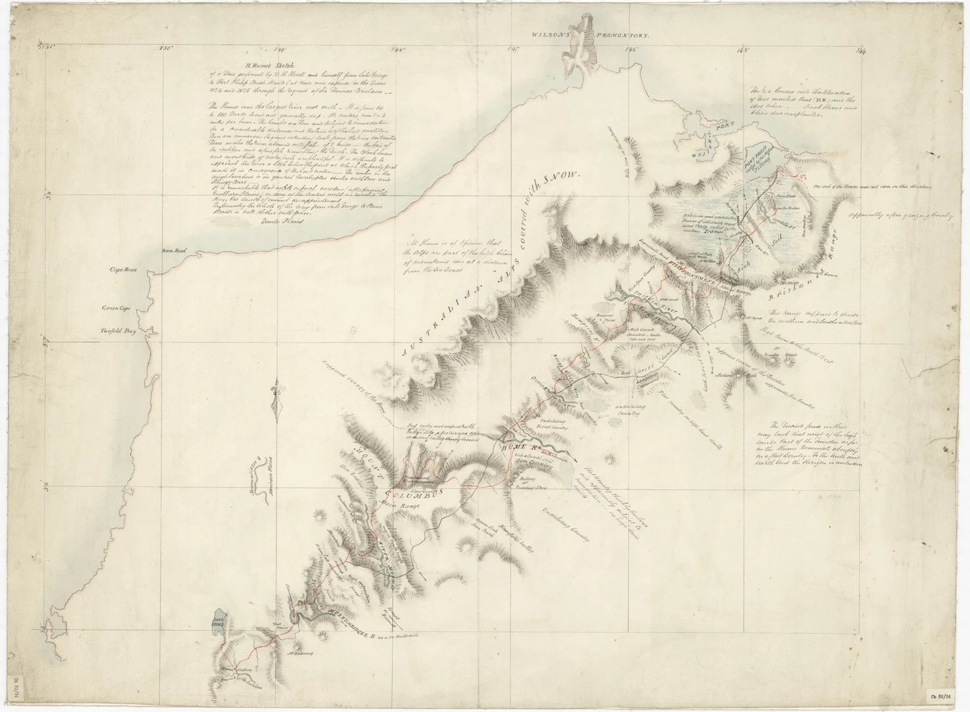 The only unpublished proof copy in private hands of a landmark book about the exploration of Australia. Look closely at the map above (from a Sotheby's auctioned copy of the second edition) and you'll see that Port Phillip is the area upon which Australia's second largest city, Melbourne, now sits. The auction copy was given to French navigator Louis de Freycinet (1779 – 1841), whose annotations to the text can be seen in the auction copy alongside those of its editor, convicted murderer and subsequently member of Parliament, Dr William Bland. De Freycinet was the first person to publish a map showing the full coastline of Australia in 1811. The full text of the most expensive Australian book ever to sell at auction has been digitized and is available for free online via Project Gutenberg.