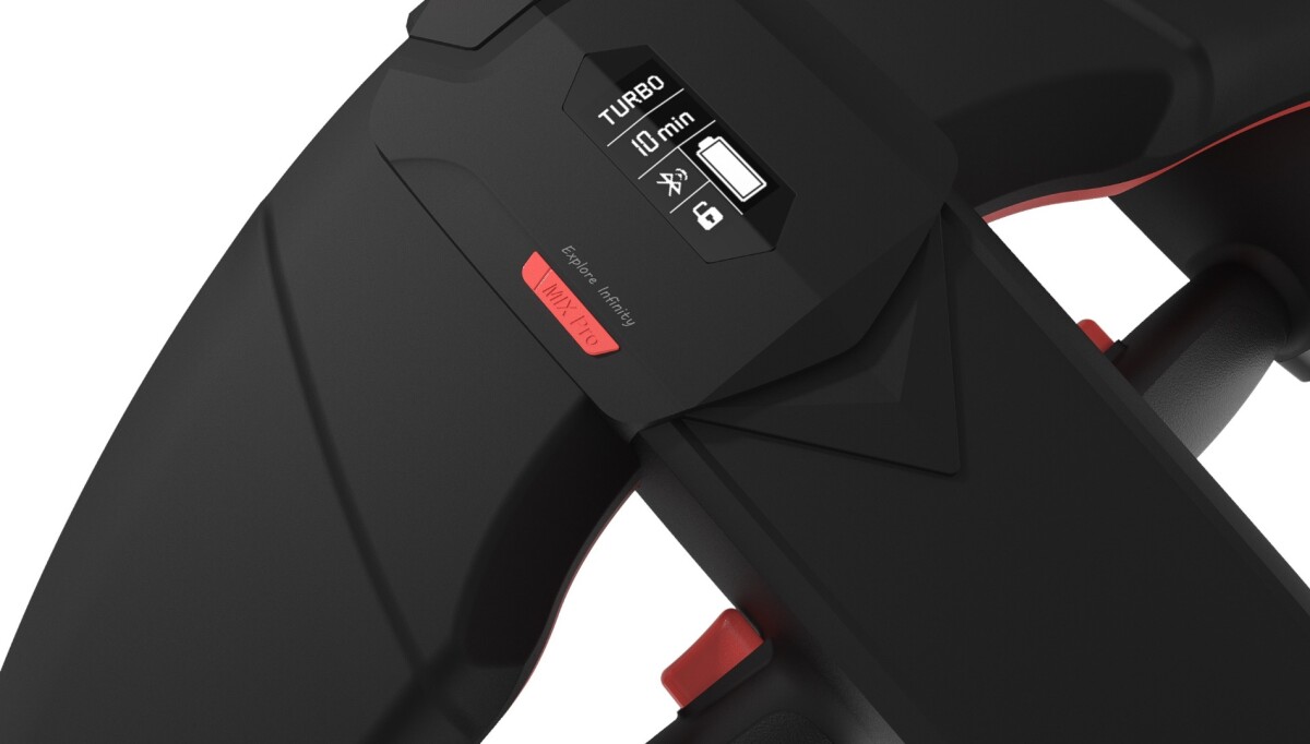 The Seabow features an OLED control panel display