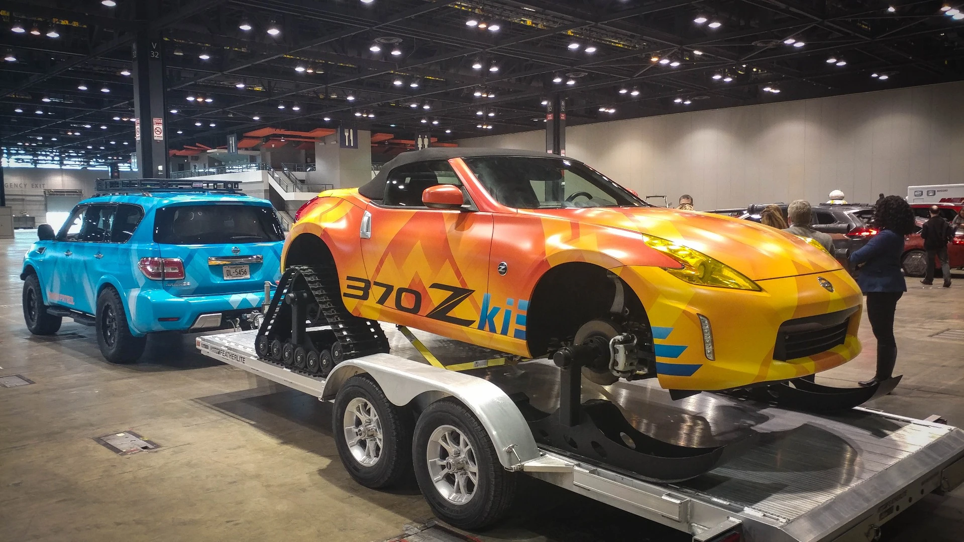 Towed behind the Armada is Nissan's other project car, the 370Zki