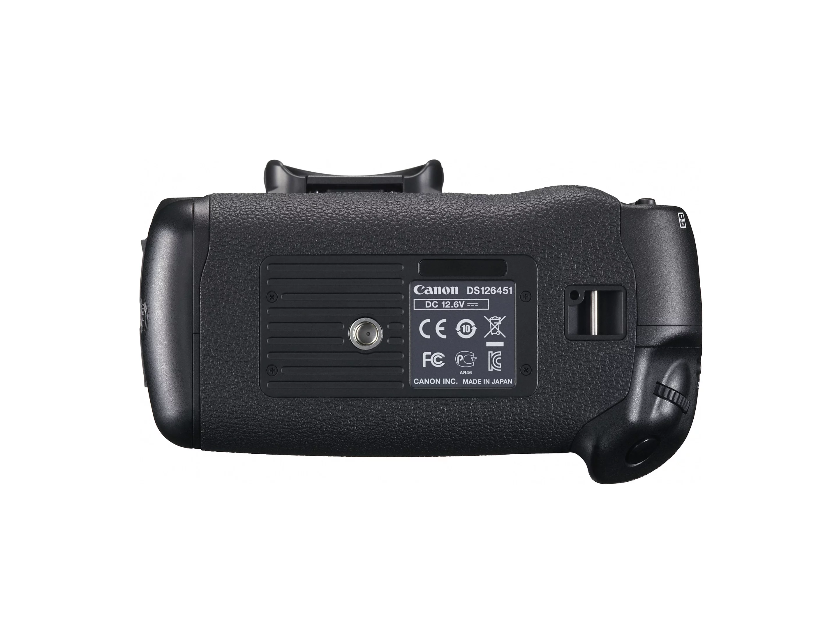 Bottom, body-only view of the EOS 1D C DSLR