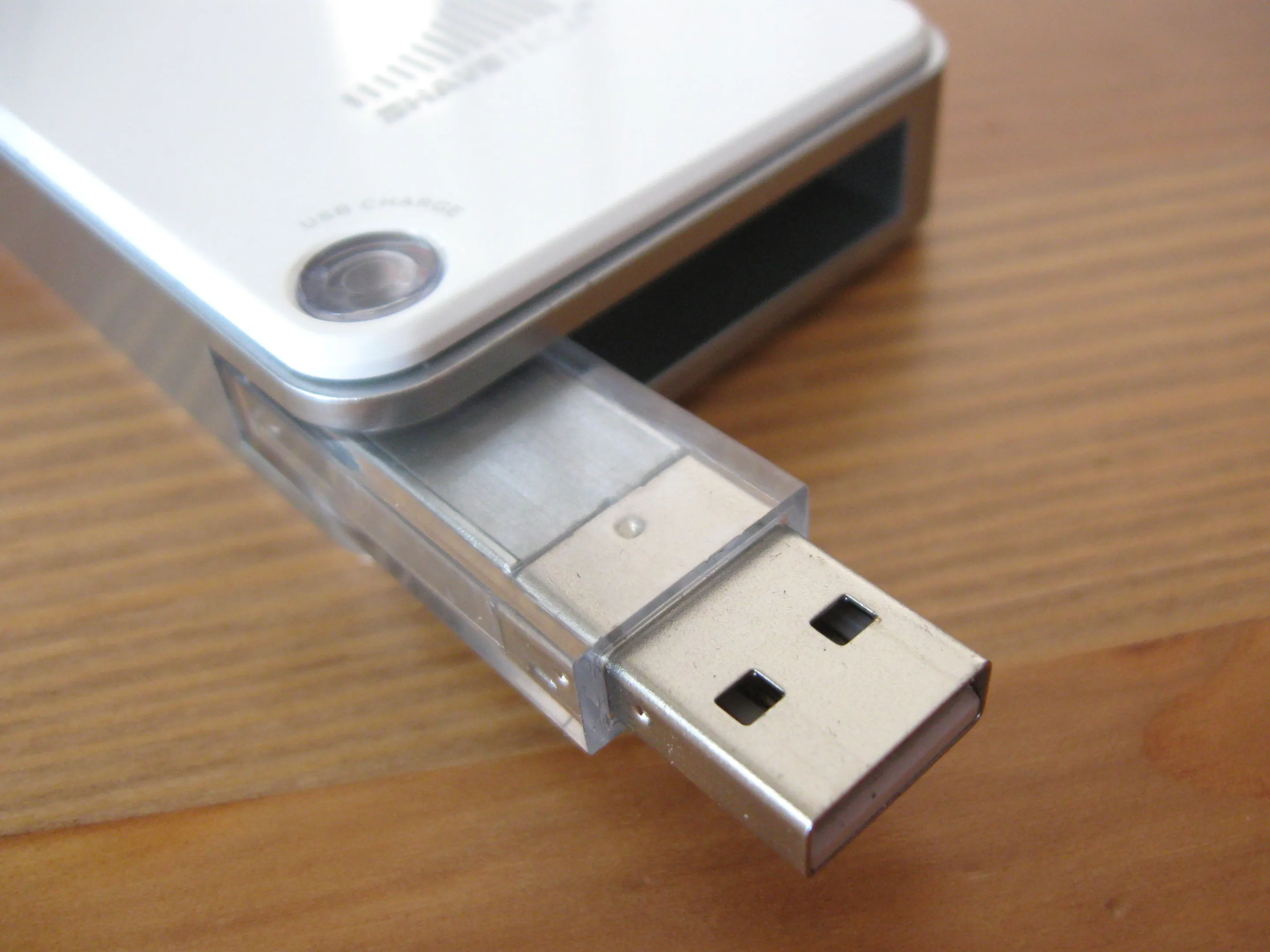 The ShaveTech's folding USB dongle