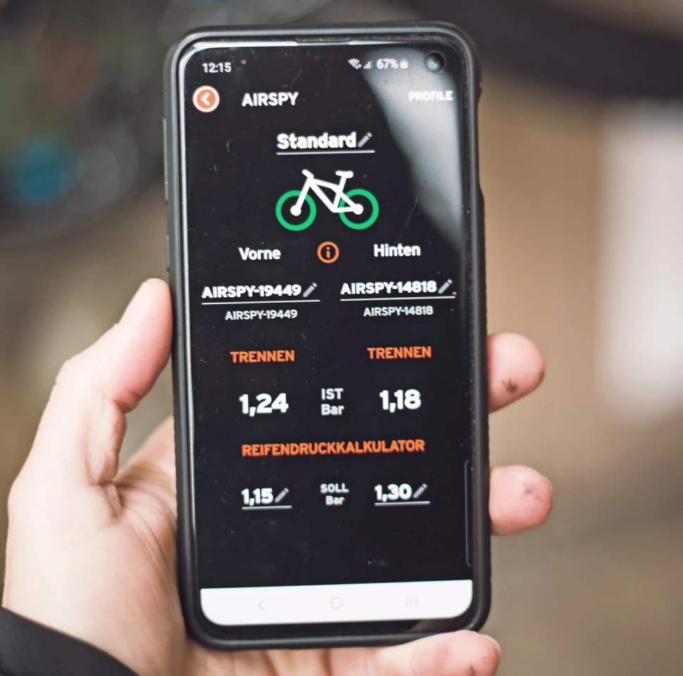 According to the app, both of the tires on this bike are good to go