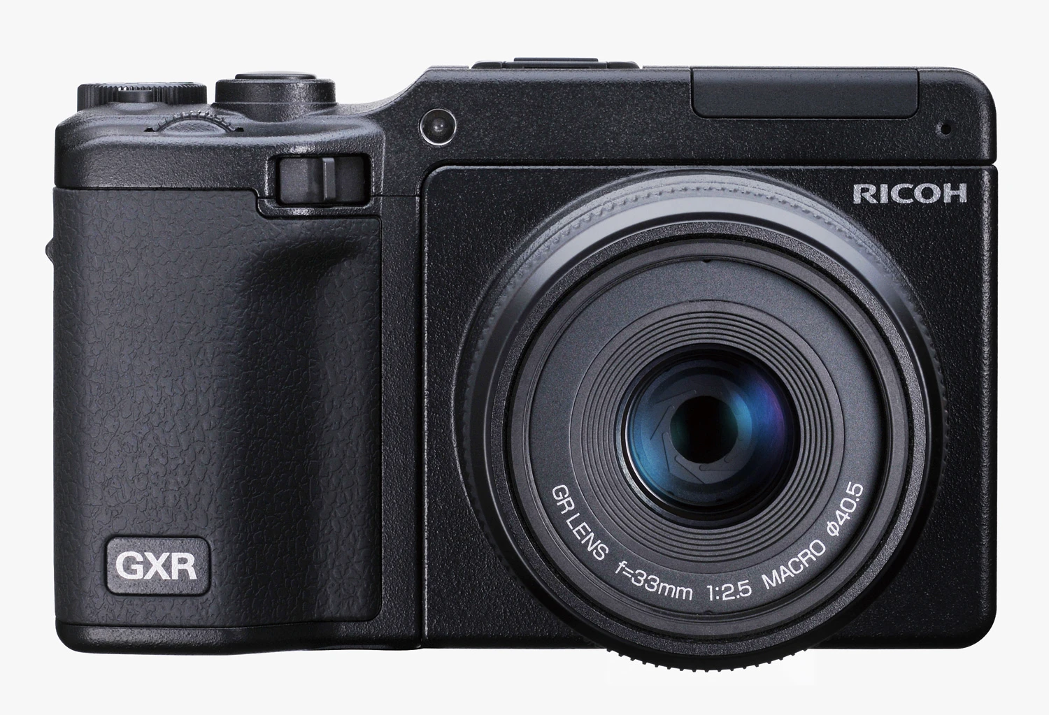 The front of the Ricoh GXR system, including lens unit