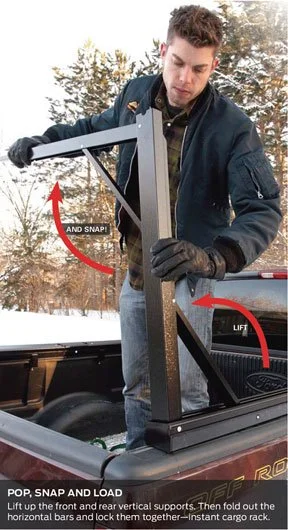 The Invis-A-Rack folds into use in seconds