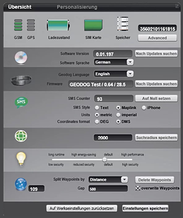 GEODOG PC software home