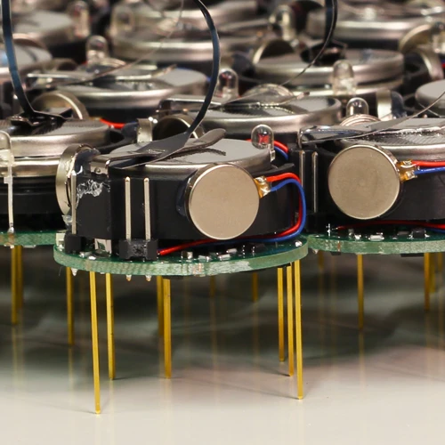 Harvard University has licensed the technology for its tiny Kilobots, enabling other groups and institutions to purchase them for research purposes