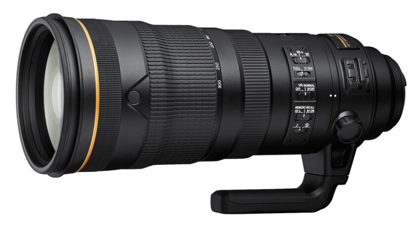 The new AF-S NIKKOR 120-300mm f/2.8E FL ED SR VR lens that Nikon is also working on