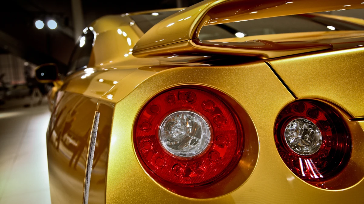 The Bolt Gold GT-R taillights