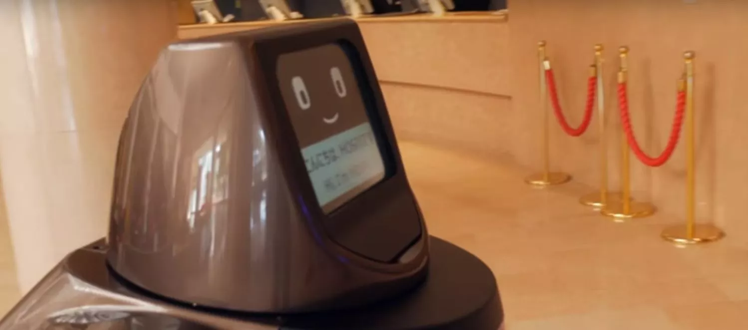 The HOSPI(R) Autonomous Delivery Robot is designed to interact with guets