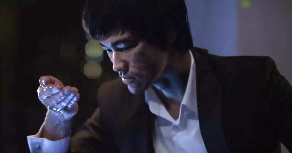 A computer generated Bruce Lee appearing in a commercial for Johnnie Walker whiskey