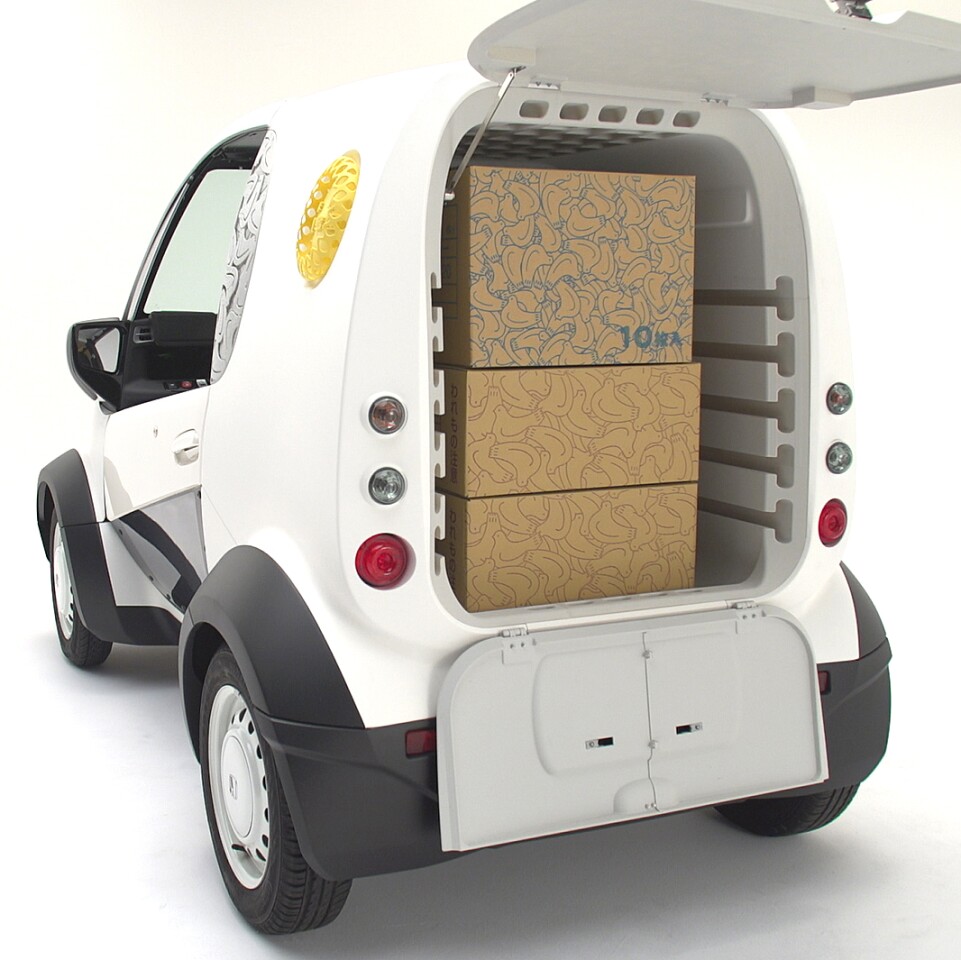 There is space in the rear of the Micro Commuter for delivery goods