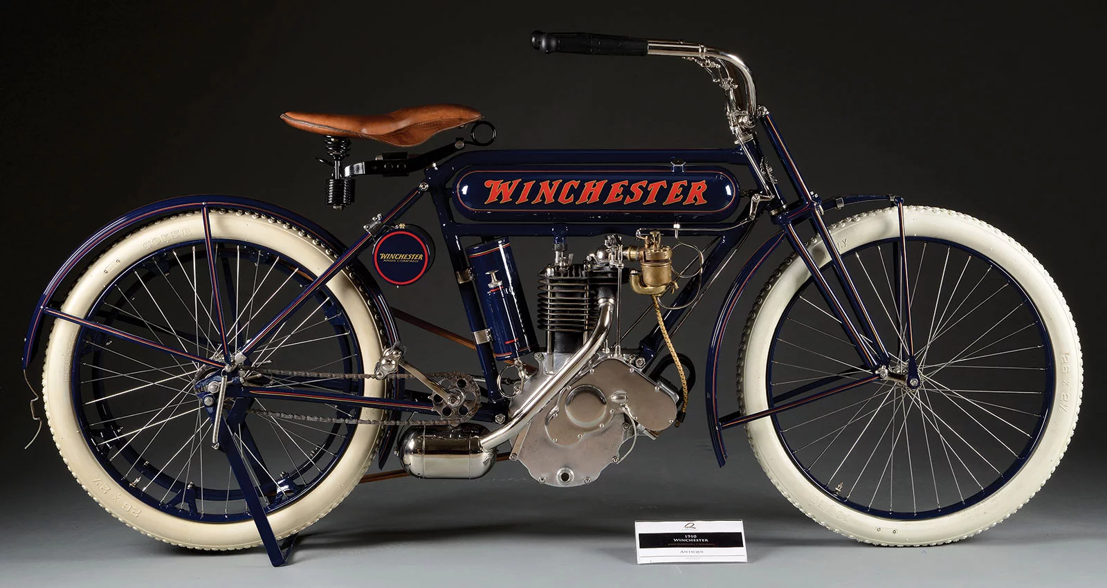 This 1910 Winchester set a world record price for a motorcycle at auction when it sold for US$580,000 in August, 2013