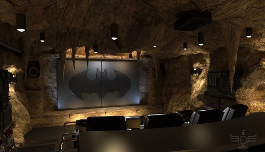 The original Batcave-themed cinema by Elite Home Theater Seating