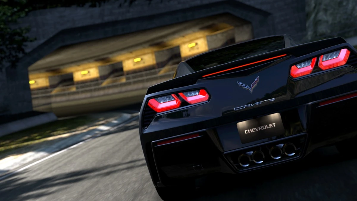 The rear of the 2014 Chevrolet Corvette, which will feature GM's first use of "smart materials"