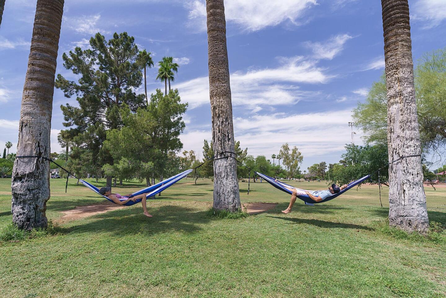 The two Shadeeco hammocks