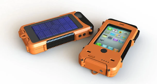 The AQUA TEK S case offers ruggedized protection and a solar panel for charging its own built-in battery