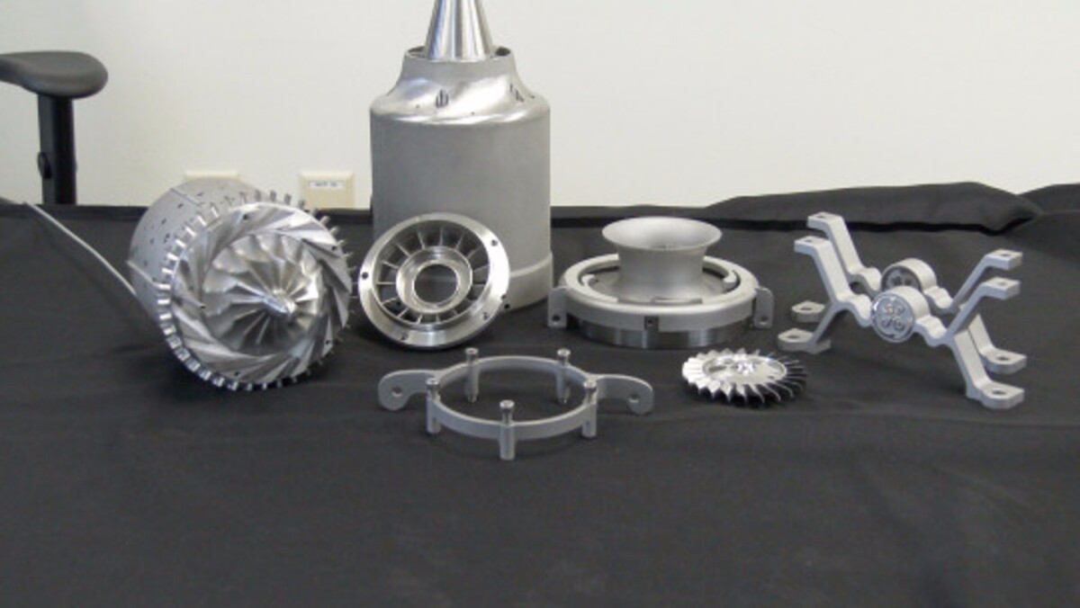 Components of the 3D-printed engine (Photo: GE Aviation)