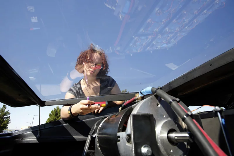 A close up of the rear of the Lotus Esprit