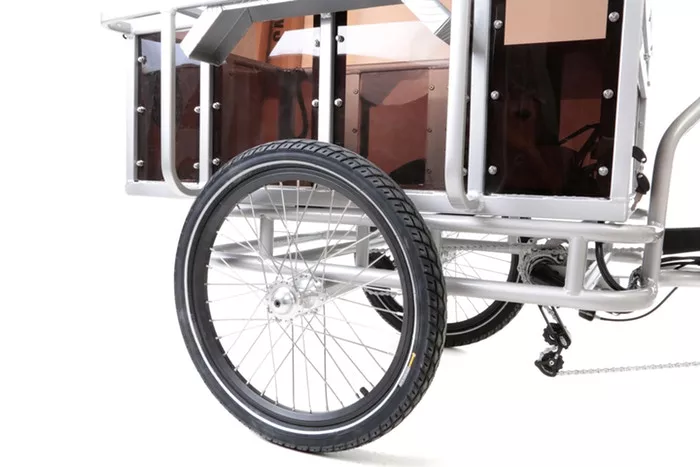 The movE bike has a cargo hold that can be customized depending on how you plan to use the bike