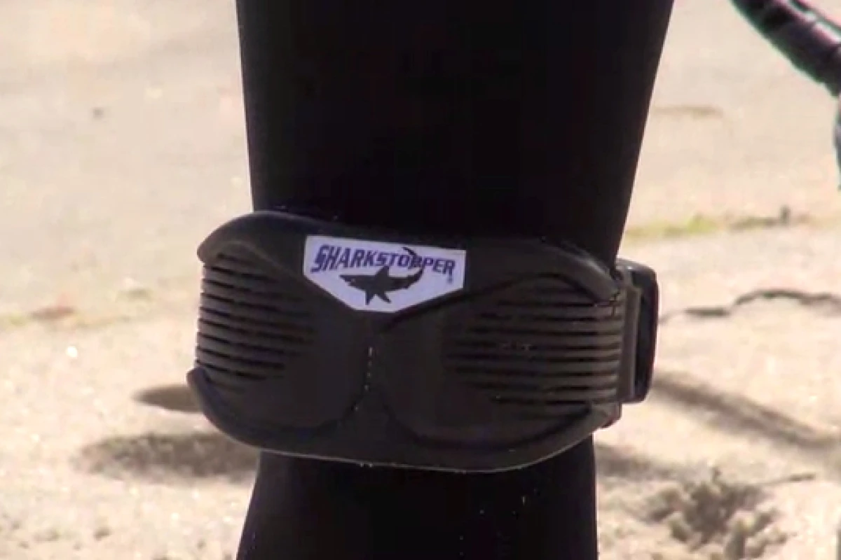 The SharkStopper PSR is worn on the ankle, and produces orca-like sounds