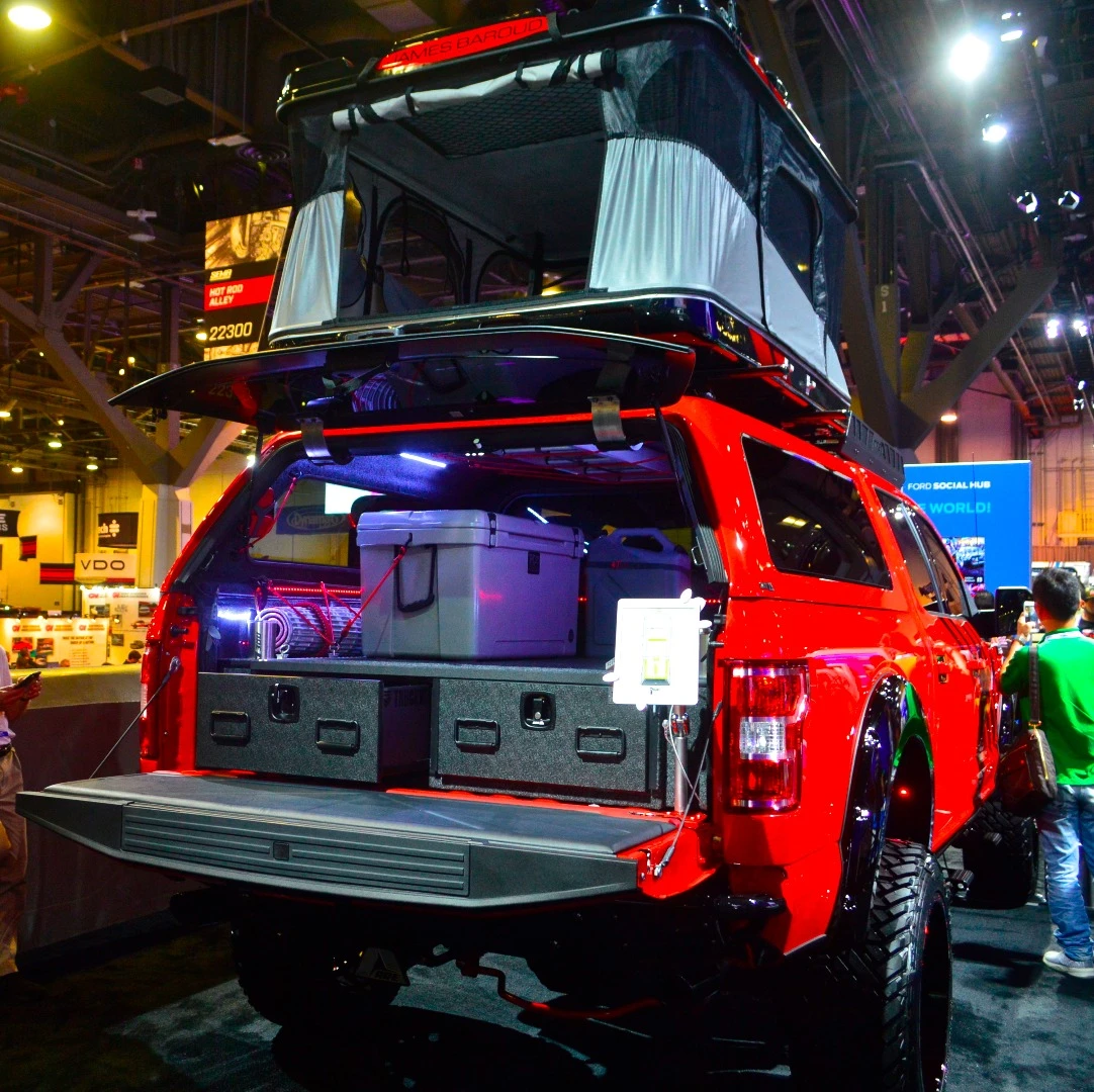 The Ford Modern Adventurer also includes an upgraded suspension, Fuel Stroke wheels and Fuel Gripper M/T tires, and fender flares