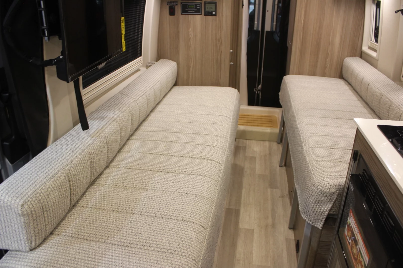 The KL's staggered bed lengths help to accommodate the larger rear bathroom but also mean a more compact sleeping area