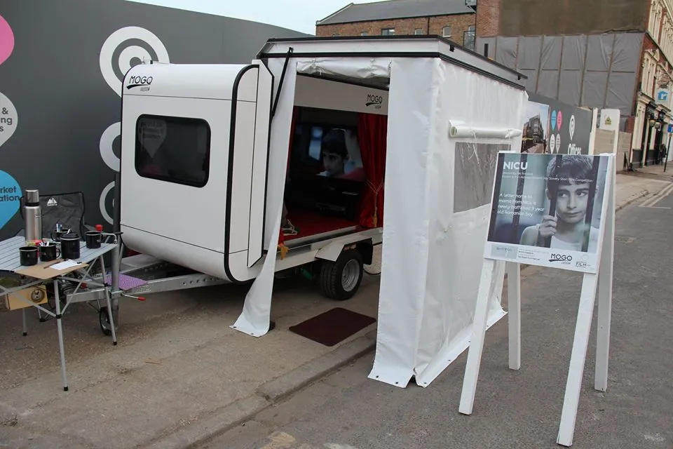 Mogo Freedom's "world's smallest cinema"
