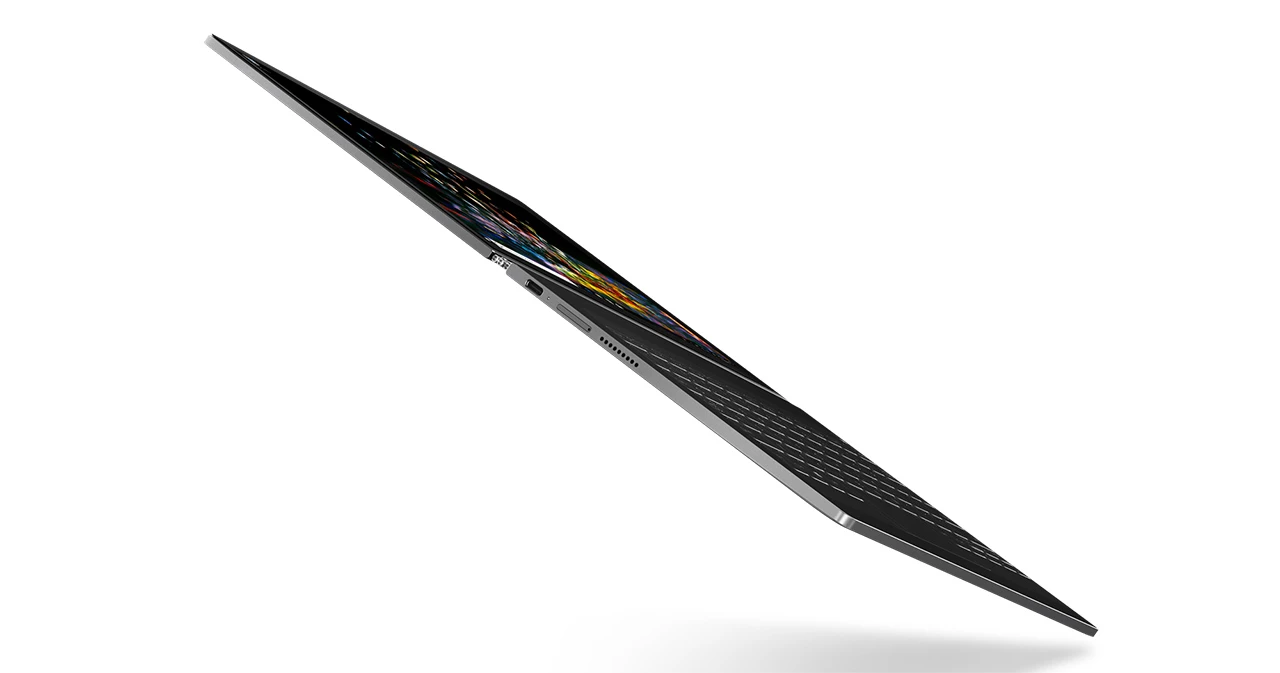 When opened up, the Yoga Book C930's thinnest edge is just 4 mm