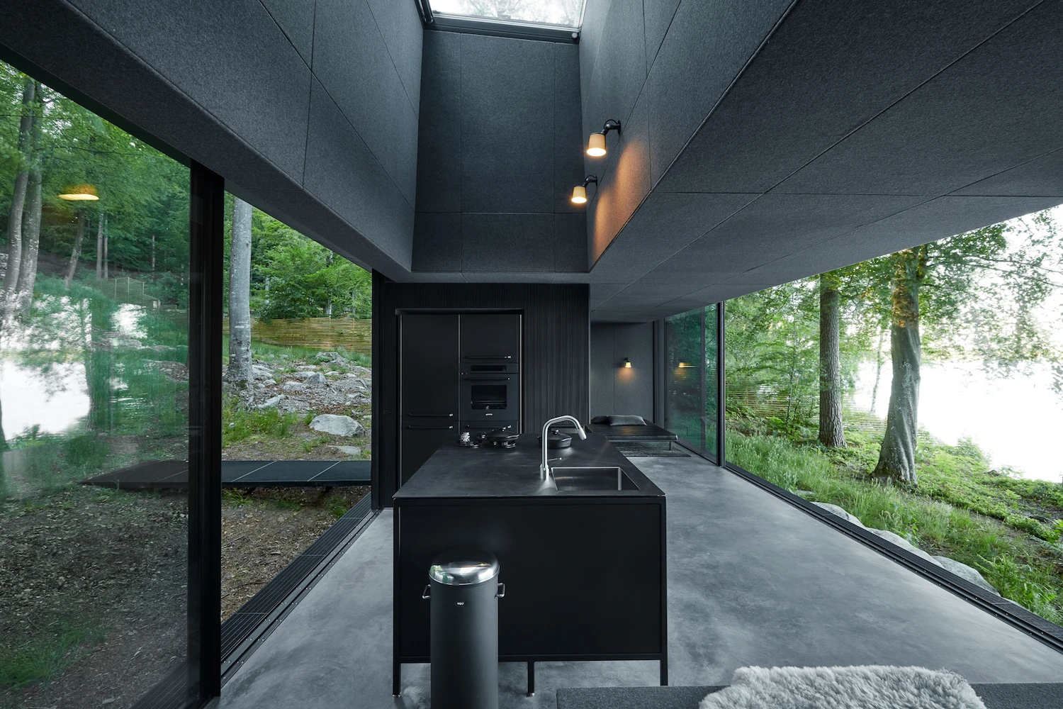 The Vipp Shelter's kitchen area