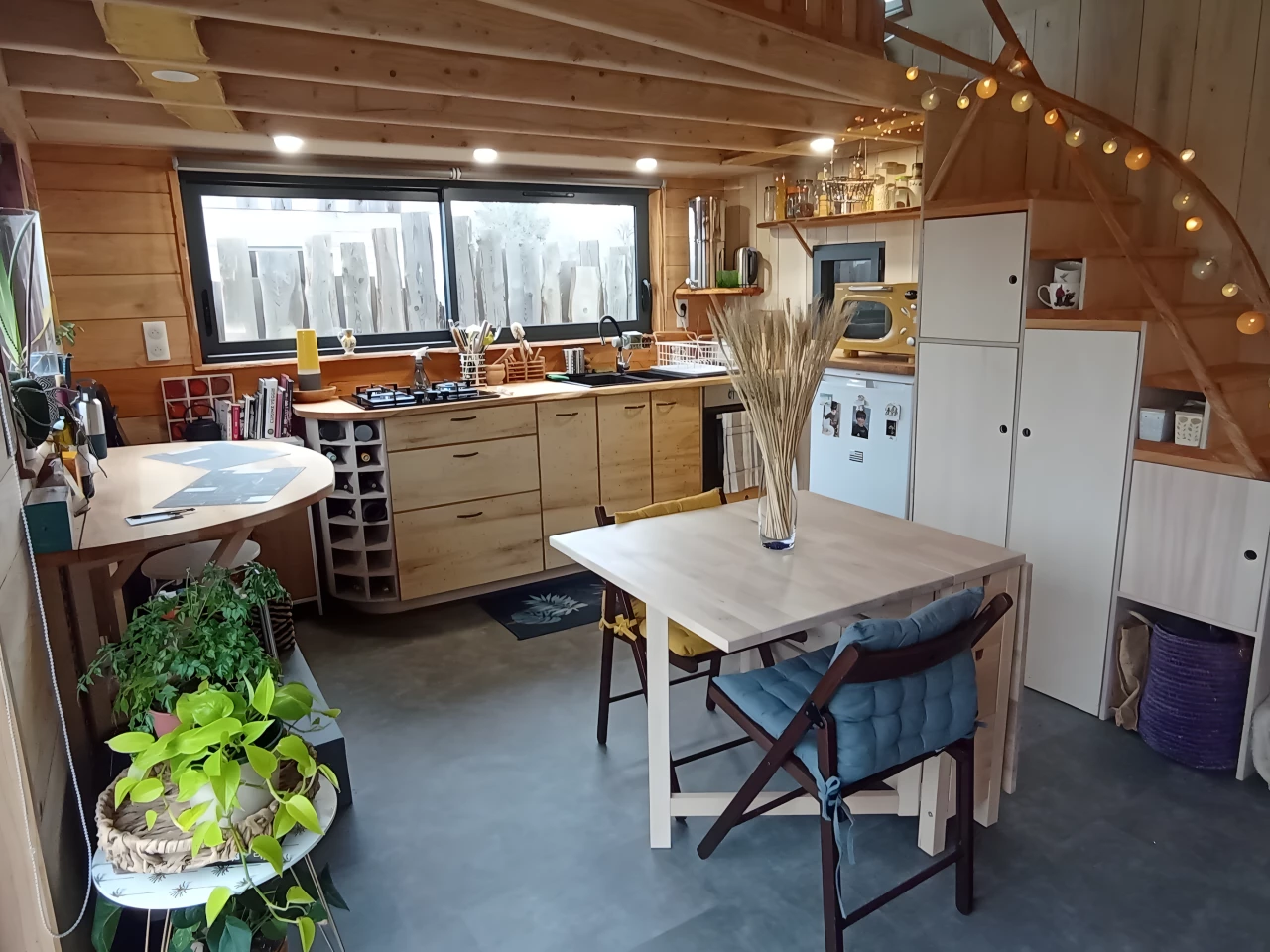 The Tiny XXL's kitchen is the focal point of the home and offers a spacious area for a family to gather