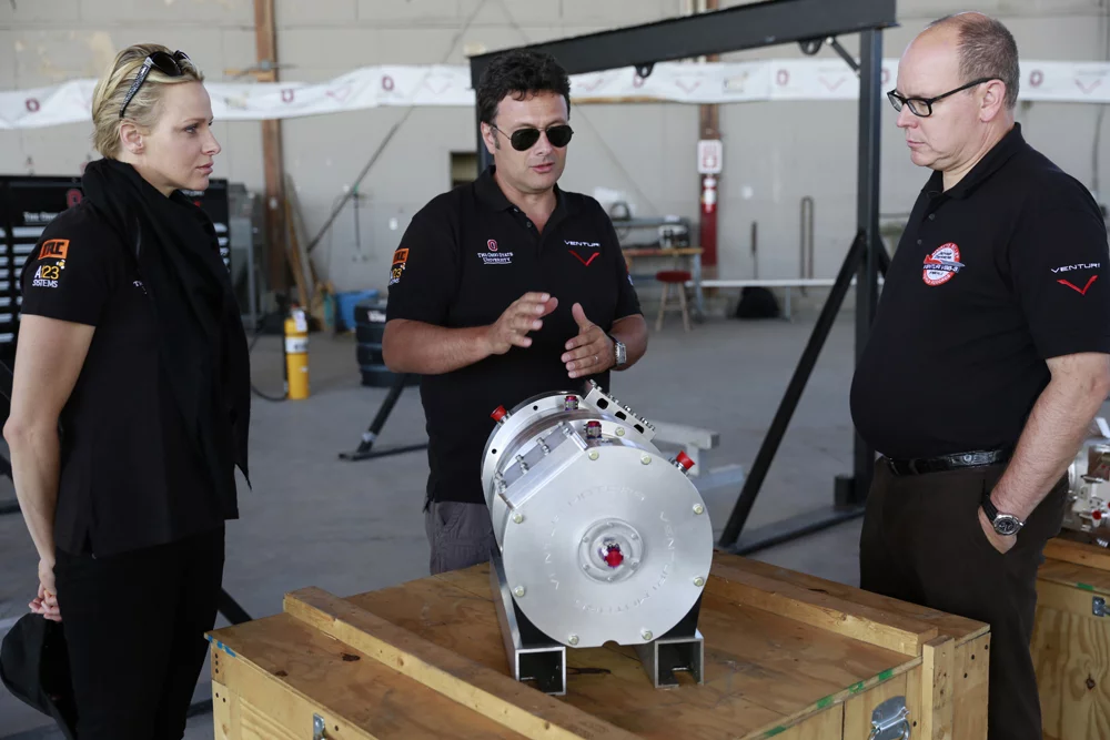 The VBB-3's powerful motor (Photo: Denis Boussard/Venturi Automobiles)