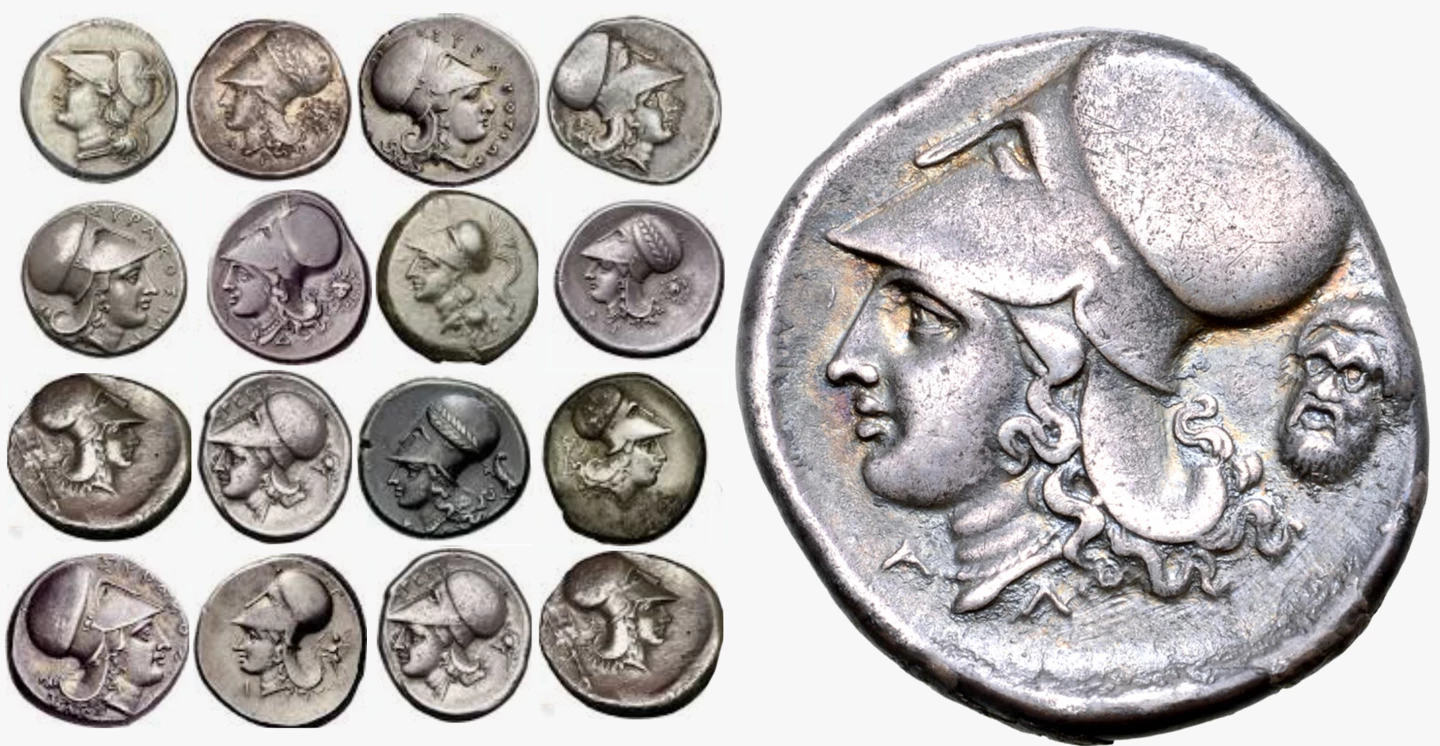 Corinthian coins leave little doubt about how the Corinthian state saw the bronze Corinthian helmet as a technological edge
