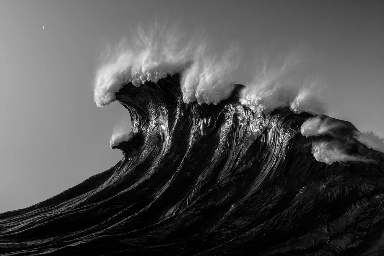 Commended, Open. 'Plastic "Wave" #3'. This ongoing series is a visual commentary on the effects of human behavior on our oceans and seas