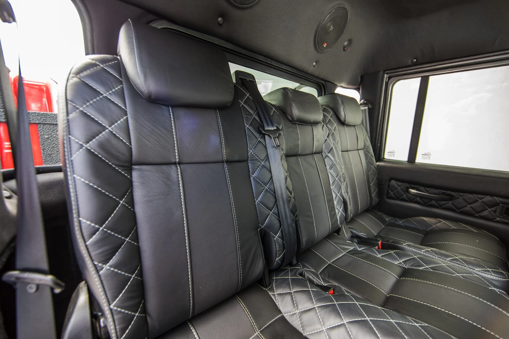 The Project Viper interior includes leather seats with white contrast stitching